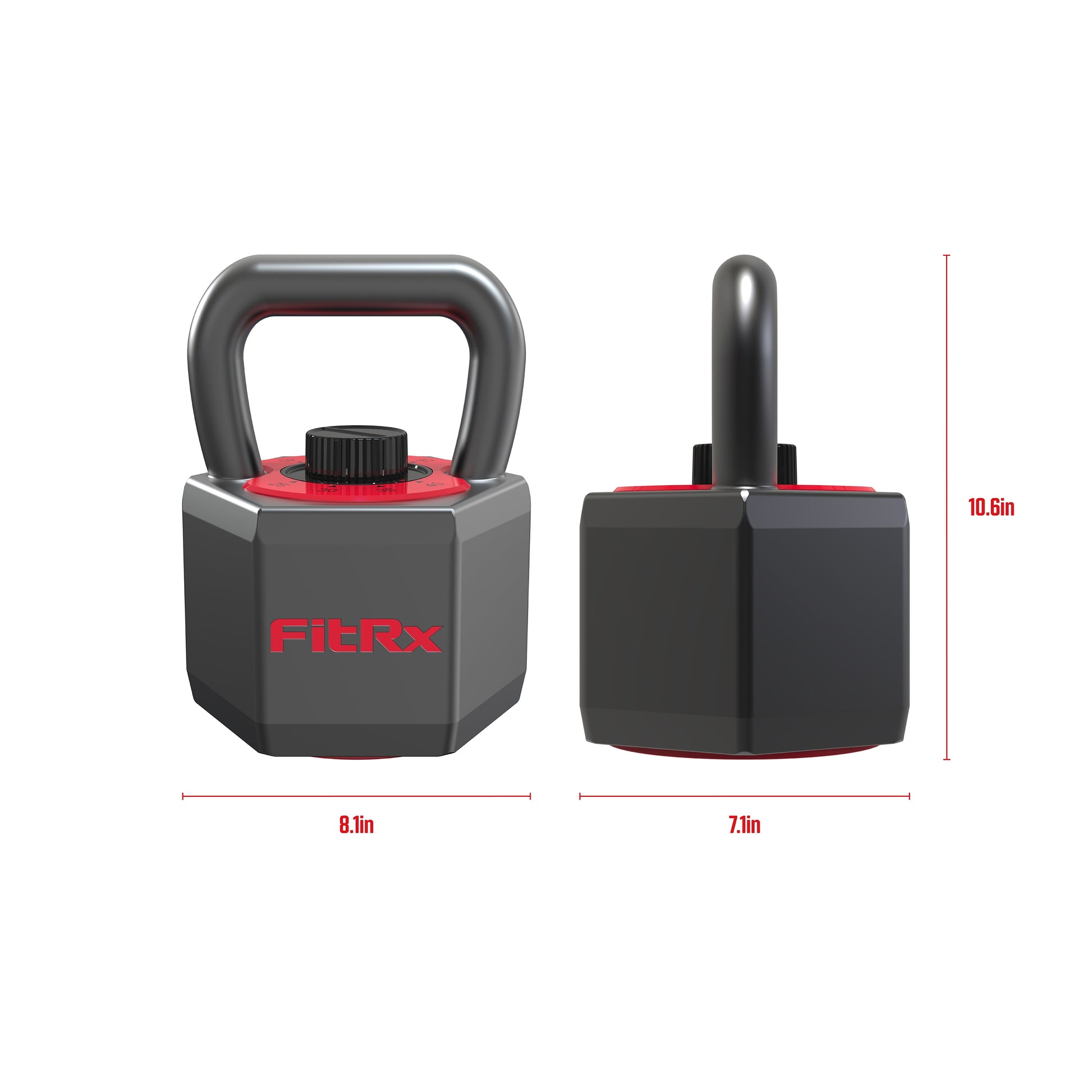 Smartstack Wide Handle Adjustable Kettlebell for Home Gym Workouts, 25-40 Lbs, Black
